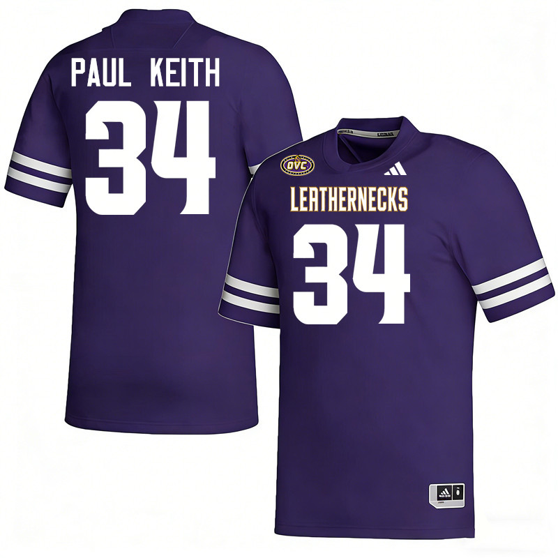 Western Illinois Leathernecks #34 Don Paul Keith College Football Jerseys,Uniforms-Purple